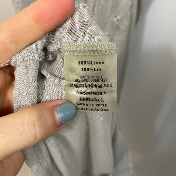 Alice + Olivia Silver Tank Tunic Top Adjustable DIY Snaps Back & Front Small - Picture 7 of 7